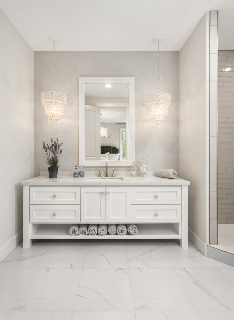 bathroom vanity with white countertop San Antonio