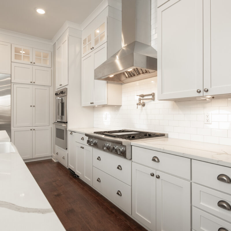 White cabinets with quartz countertops