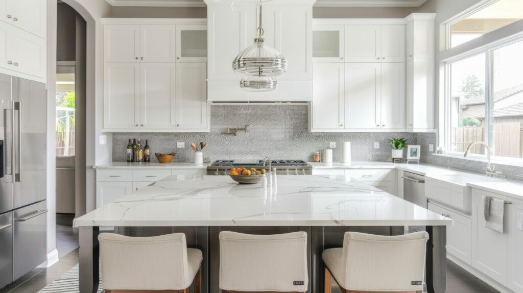 white kitchen countertops